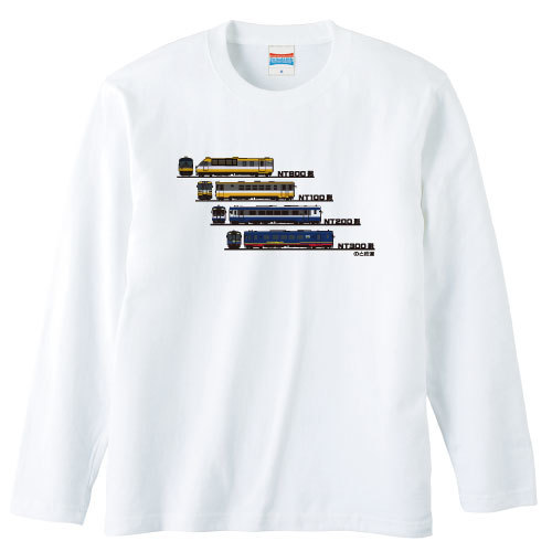 能登応援グッズ のと鉄道公認 「side4」柄 長袖Tシャ