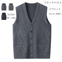 ニット ベスト メンズ ジレ ハイゲージ ノースリーブ ニットカーディガン Vネック リブニット 重ね着 秋冬 春 トップス 無地 ビジネス 通勤 大人 おしゃ...