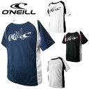 最終処分、在庫限り★O'NEILL (オニール) キッズ 吸汗速乾 ビックロゴ アクアドライ 切り替えTシャツ 海水浴にも 6524 ジュニア 子供用