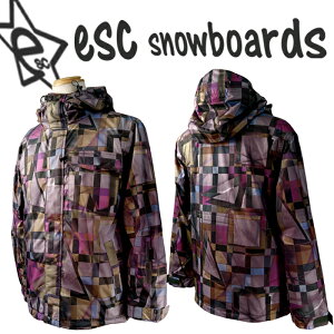 【スノーボード ウェア/ ジャケット】 13-14モデル esc(イーエスシー) スキー スノボ ウェア ▼ジャケット メンズ/レディース/ユニセックス（男女兼用） ESW3301 conposite RED 柄