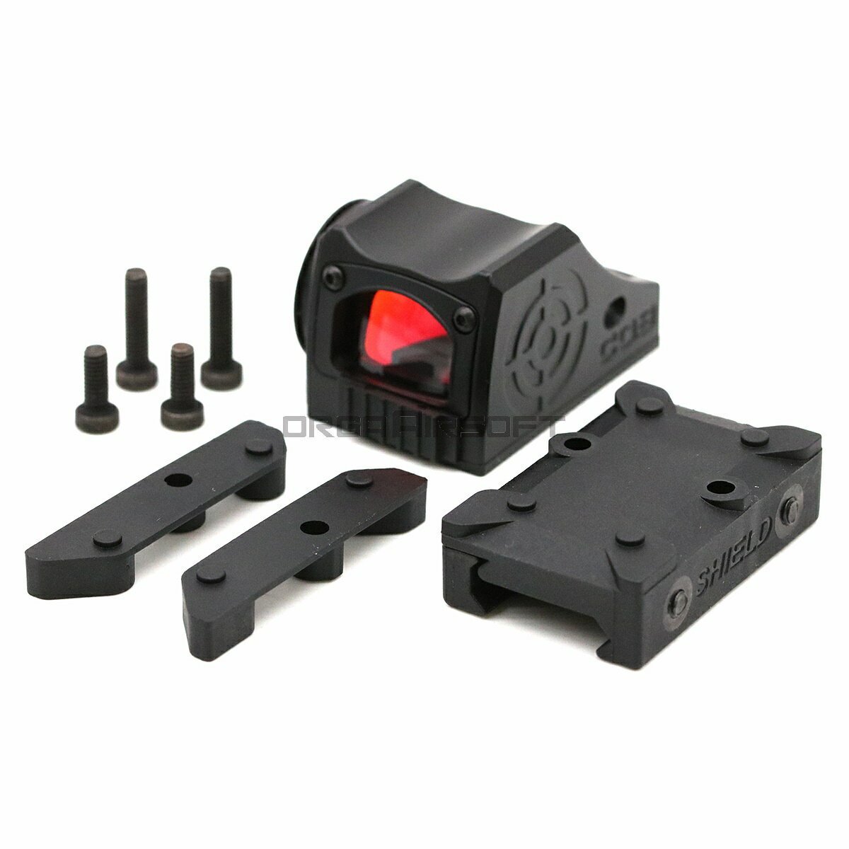 オルガエアソフト楽天市場店のSHIELD SIGHTS CQSタイプ レッドドットサイト レプリカ サバゲー｜アングル3