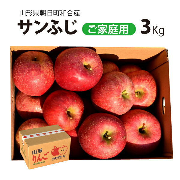【訳あり】12月上旬〜 サンふじ 和合りんご 3kg 山形県朝日町和合産 12月上旬〜1月下旬 順次発送