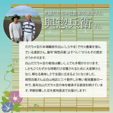 【與惣兵衛 山形県鶴岡市産】　白山だだちゃ豆2kg　クール便送料無料(沖縄、離島を除く)