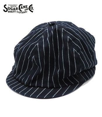 SUGAR CANE シュガーケーン 9oz.ウォバッシュストライプ|アップルジャック『9oz. WABASH STRIPE APPLEJACK CAP』SC02070(Hat & Cap)