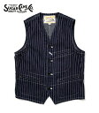 SUGAR CANE VK[P[ EHobVXgCv|[NxXgw9oz WABASH STRIPE WORK VESTxyAJWE[NzSC12654(Vest)(std-vest-sugarcane)