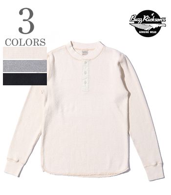Military - BUZZ RICKSON'S バズリクソンズ 長袖|ワッフル|ヘンリーネック|Tシャツ『THERMAL HENLEY NECK T-SHIRT』【アメカジ・ミリタリー】BR68130