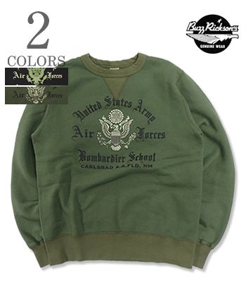BUZZ RICKSON 039 S バズリクソンズ 丸胴 セットインクルーネックスウェット『U.S.ARMY AIR FORCES BOMB SCHOOL SET-IN CREW NECK SWEAT』【アメカジ ミリタリー】BR69692