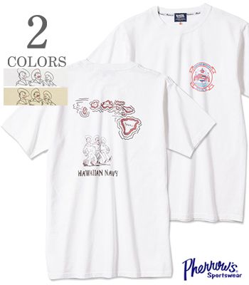Military - PHERROW'S フェローズ 半袖|プリントTシャツ『HAWAIIAN NAVY SST』【アメカジ・ミリタリー】25S-PT6
