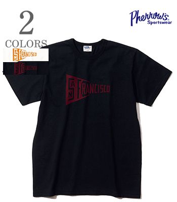PHERROW'S フェローズ 半袖|16番単天竺|天地引き|プリント|Tシャツ『SAN FRANCISCO SST』26S-PMT1