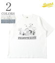 BARNS バーンズ 半袖|10/-|ヘビーウェイト|ラグラン|Tシャツ『Heavyweight Print T-Shirt PEANUTS』【アメカジ・カレッジ】BR-25266