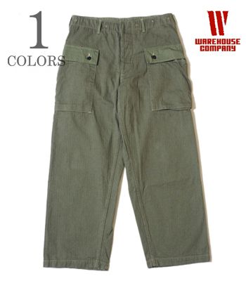 WAREHOUSE ウエアハウス ヘリンボーン M-44 ユーティリィティー モンキーパンツ『USMC HERRINGBONE MONKEY PANTS』【アメカジ ワーク】1097(Work Pant)