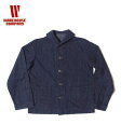 WAREHOUSE ウエアハウス ライトオンスデニム|デッキジャケット『USN Denim Deck Jacket』【アメカジ・ミリタリー】2142(Work Jacket)