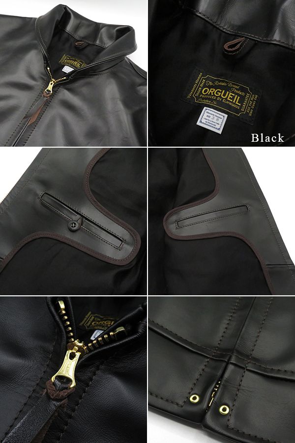 ORGUEILオルゲイユホースレザー|ジッパーコサックジャケット『HorseLeatherCossackJacket』【アメカジ・ワーク】OR-4222