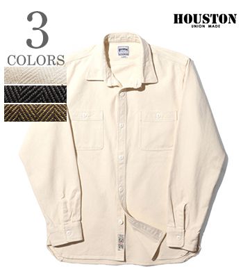 HOUSTON ヒューストン 長袖|ビエラ|ワークシャツ『HERRINGBONE VIYELLA SHIRT』【アメカジ・ワーク】41050