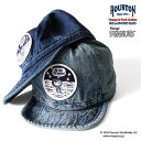 HOUSTON×PEANUTS ヒューストン 12oz.デニム|アーミーキャップ|ワークキャップ|SNOOPY『DENIM ARMY CAP ASTRONAUTS』【アメカジ・ミリタリー】6865