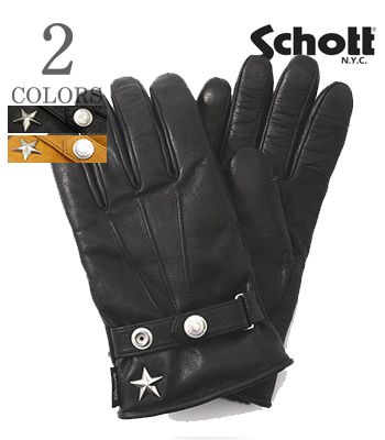 Schott ショット レザーグローブ|手袋|COW HIDE|スマホ対応『WINTER GLOVE SHORT』【アメカジ・モーターサイクル】782-4970045