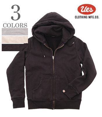 UES ウエス 吊り編み|裏毛|フルジップパーカー|ZIP UP HOODIE『ZIPパーカー』【アメカジ・カレッジ】72ZP(Sweat＆Parka)