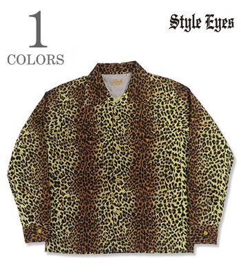楽天ORGAN　楽天市場店STYLE EYES スタイルアイズ 長袖|フランネル|オープンカラー|スポーツシャツ『Flannel Sport Shirt LEOPARD』【アメカジ・50's】SE29575（Long sleeve shirt）