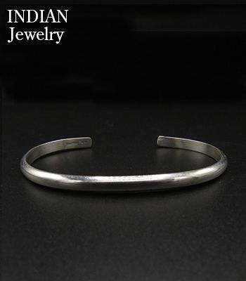 INDIAN JEWELRY ナバホ族|エレイン・タへ|ハーフサークル|ワイヤーワーク|バングル『NAVAJO SILVER BANGLE Elaine Ta…