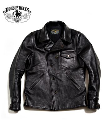 DOUBLE HELIX ダブルヘリックス ホースハイド ライダースジャケット『Helix Rider』【アメカジ ワーク】RC01(Leather jacket)