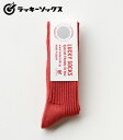 LUCKY SOCKS ラッキーソックス 当たりくじ付き|くつ下|綿糸|和紙混|ブラッドオレンジ『Smooth Rib Socks Blood Orange』LS-5001-ORG(Socks)(std)