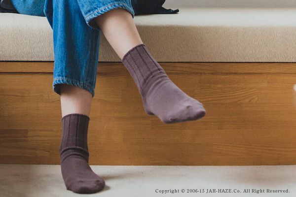 LUCKY SOCKS ラッキーソックス 当たりくじ付き|くつ下|綿糸|リネン混『Smooth Ankle Socks』【アメカジ・靴下】LS-6002