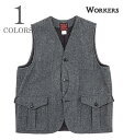 WORKERS ワーカーズ Grey Herringbone Tweed|クルーザーベスト『Cruiser Vest』【アメカジ・アウトドア】23a-1-cv-tw