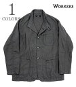 WORKERS ワーカーズ リネン|フォレスティエール|ジャケット『Forestier, Linen』24s-1-for-li