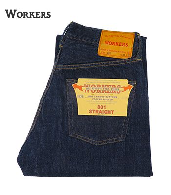 WORKERS ワーカーズ 13.75oz.|米綿|ストレートジーンズ『Straight Jeans』【アメカジ・ワーク】801