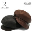 Mr. FATMAN ミスターファットマン ニッピ・フジタ|イタリアンレザー|キャスケット『LEATHER BIKKY CASQUETTE』【アメカジ・ワーク】...