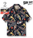 SUN SURF TT[t KEONI OF HAWAII JOHN MEIGS SHORT SLEEVE RAYON ALOHA SHIRT '23MODELwWAIKIKI REEFxyAnEmzSS39134