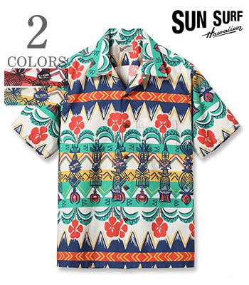 SUNSURF󥵡SHORTSLEEVERAYONALOHASHIRT'25MODELWAIKIKIMAP١ڥϡSS39424