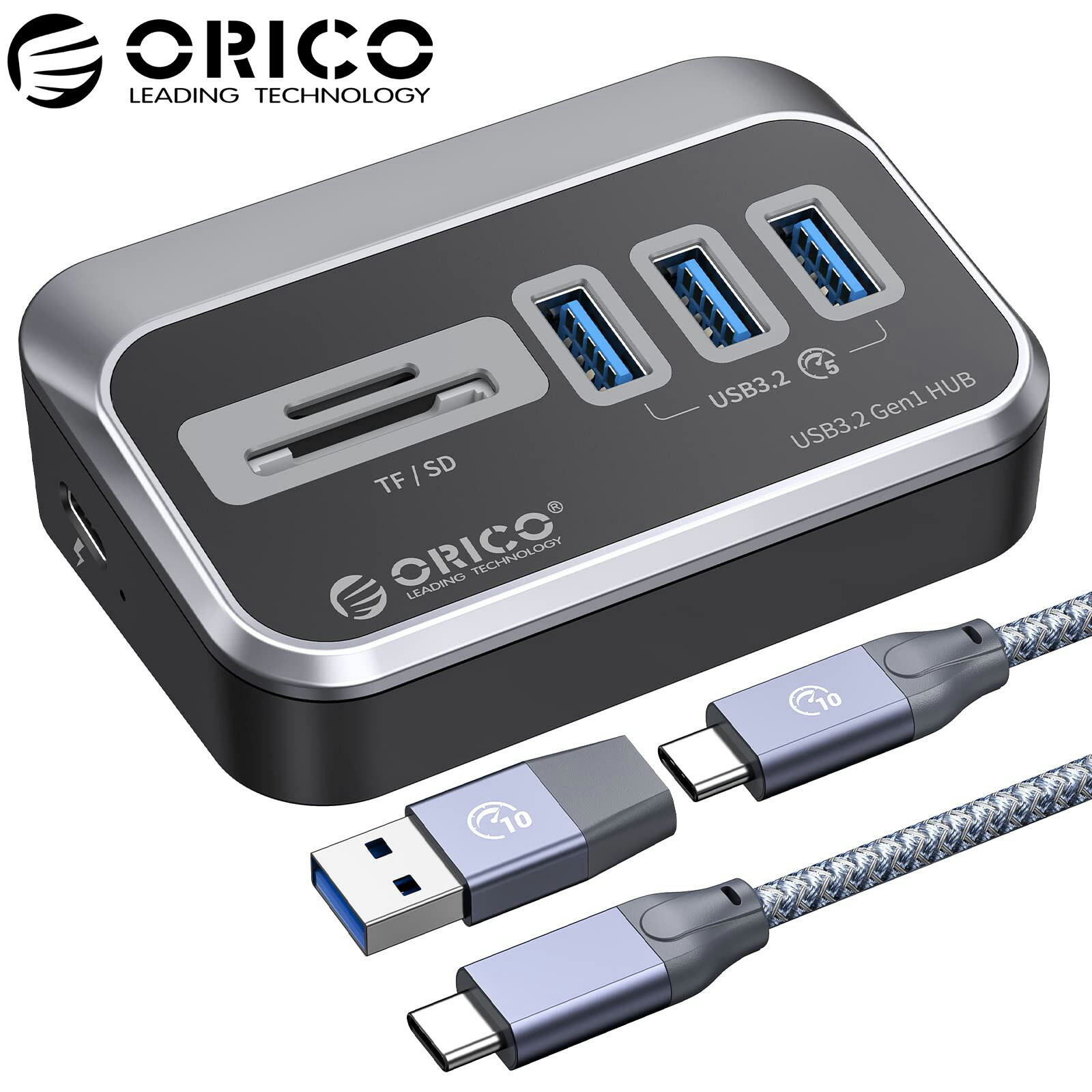 【あす楽】ORICO USBハブ USB3.0 5ポート