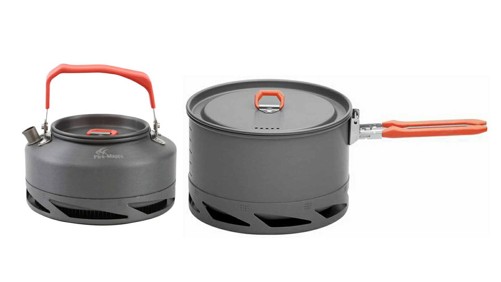 Fire-Maple ヒートエクスチェンジケトル&クッカ-セット FEAST-XT1(0.8L)+K2(1.5L)【日本正規品】3年保証コッヘル コッフェル クッカーセット クッカー セット アルミ ソロキャンプ ファミリー ファミリーキャンプ 鍋 なべ やかん小型 軽量 調理器具 キャンプ