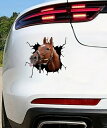 無口付馬・3Dレンダリングデザインステッカー / 乗馬用品・馬具・馬柄グッズ