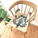 ペルシャ ギャッベ 【 本場 イラン産 】 40x40cm 厚み 2.01cm アイボリー クジャク 約40x40cm 座布団 セール ギャベ チェアマット ウ...