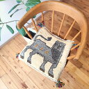 ペルシャ ギャッベ 本場イラン産 座布団 38x42cm 厚み 2.00cm アイボリー ベージュ グレー ライオン セール ギャベ ライオン チェアマット ウール100% 天然素材 草木染め 絨毯 ラグ Gabbeh 赤ちゃんも安心 遊牧民族 プレゼント ミニマット T1948