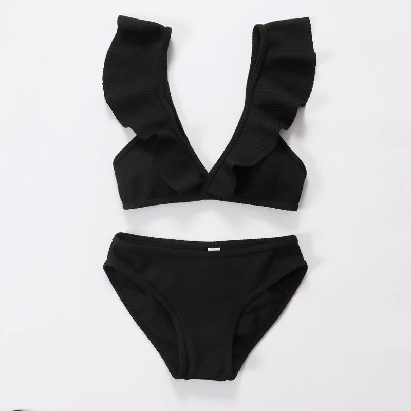 レディース 水着 フリル 2点セット セパレート ビキニ 魅せ 盛れる セクシー シンプル モード系 スタイリッシュ 華やか おしゃれ 2代 3代 スタイルアップ 海 プール 個性的 ビーチ M L XL ブラック ブルー イエロー お出かけ 休日 アウトドア リゾー 韓国 オルチャン