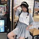 セットアップ レディース 半袖 Tシャツ ショート パンツ 上下 セット 大きいサイズ S M L XL カジュアル ラフ メンズライク マニッシュ ボーイッシュ スポーティー 韓国系 ファッション かわいい シンプル おしゃれ 合わせやすい おうち時間 女子会 OL 韓国 オルチャン(4)