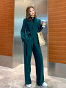 スーツ ロング ロング丈 袖あり 長袖 レギュラー プルオーバー ツーピース きれいめ 大人 上品 おしゃれ お洒落 かっこいい 大人女子 こなれ感 クール モ...
