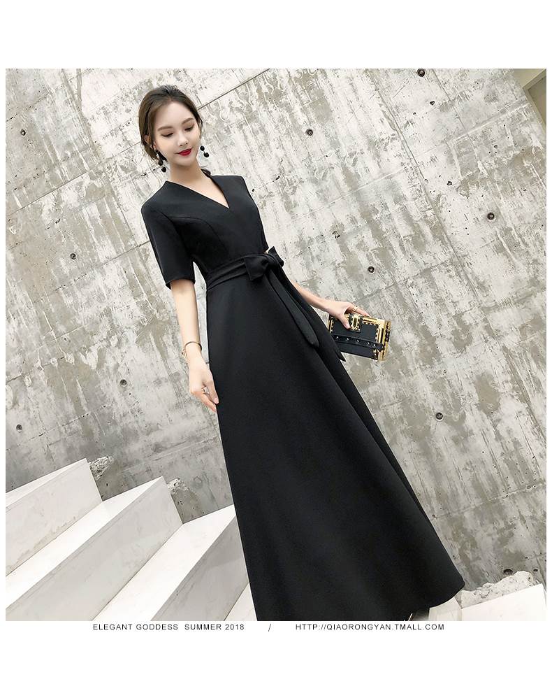 樂天商城 - ワンピース ドレス スカート マキシ丈 ロング丈 半袖 5分袖 Vネック レディース かわいい 大人可愛い きれいめ こなれ感 シンプル カジュアル 主役級 存在感 個性的 韓国 オルチャン デート お出かけ ワンピース ハイウエスト ウエストマーク リボン Aライン 細身