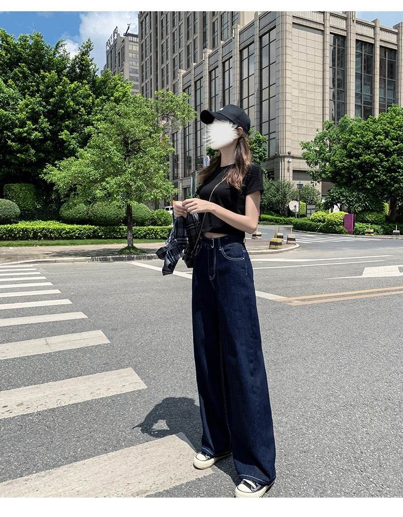 デニムパンツボトムスフルレングスハ...