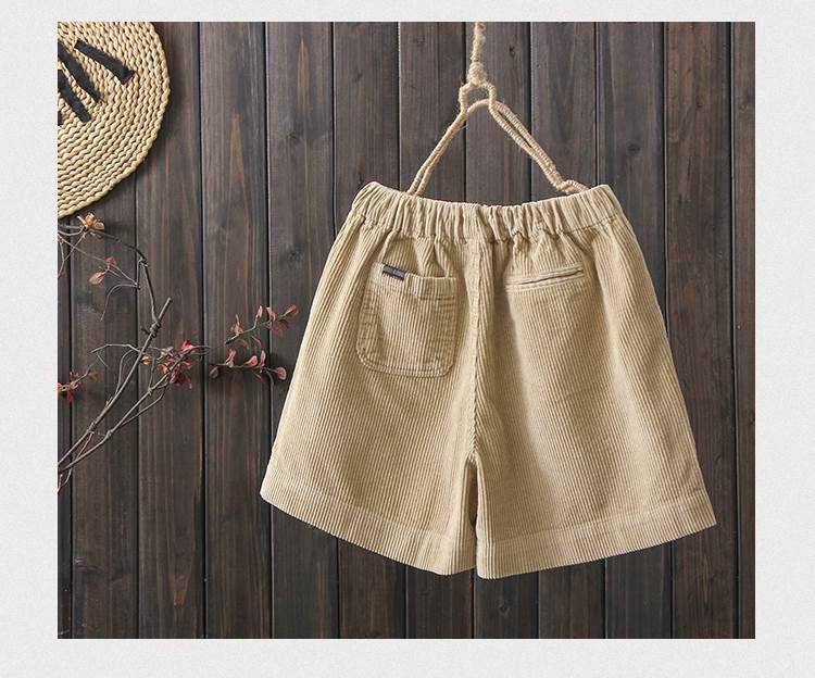 Corduroy - ボトムス ショートパンツ 膝上 モコモコ コーデュロイ かわいい 大人可愛い カジュアル おしゃれ 無地 春 夏 秋 デート お出かけ 女子会 お泊まり 普段使い サイズ豊富 大きめサイズ ゆったり リラックス 体型カバー カラバリ豊富 ボトムス S M L XL 2XL 個性的