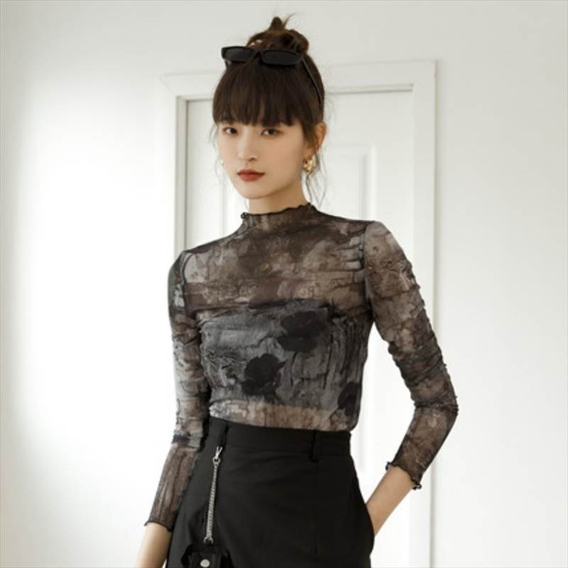 Other - トップス Tシャツ レディース 長袖 スリムフィット プリント こなれ感 ラフ ラブリー キュート ガーリー ルーズ 個性的 クール モード系 セクシー エレガント モダン 主役級 存在感 フォーマル とろみ感 抜け感 かわいい 大人可愛い きれいめ シン 韓国 オルチャン
