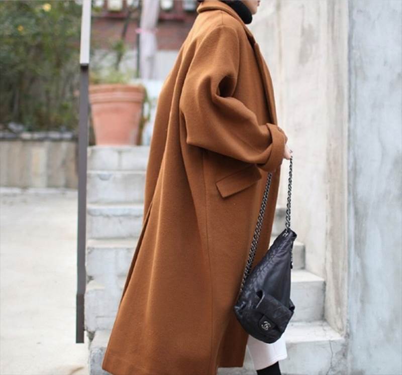 アウター コート ロングコート ロング丈 アンクル丈 袖あり 長袖 Vネック 襟付き ストレート バックスリット ポケット ウール かわいい 大人可愛い きれいめ シンプル カジュアル 大人 上品 おしゃれ お洒落 かっこいい メンズライク ガーリー 無地 春 韓国 オルチャン 3