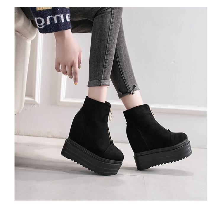 ブーツ ショートブーツ 厚底 ジッパー 大人 おしゃれ お洒落 かっこいい エレガント 大人っぽい 抜け感 無地 秋 冬 1代 2代 3代 4代 レディース 女性用 ママ OL 学生 デート お出かけ 公園デビュー 女子会 休日 アウトドア パーティー イベン 韓国 オルチャン