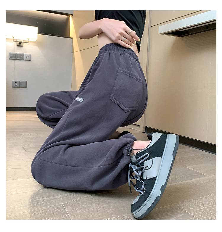 樂天商城 - ボトムス パンツ スポーツウエア ハイウエスト 綿 ポリエステル繊維 コットン きれいめ シンプル カジュアル 大人 上品 おしゃれ お洒落 かっこいい 大人女子 こなれ感 エレガント モダン 主役級 存在感 抜け感 オールマッチ ハイエンド ニッチ 高 韓国 オルチャン
