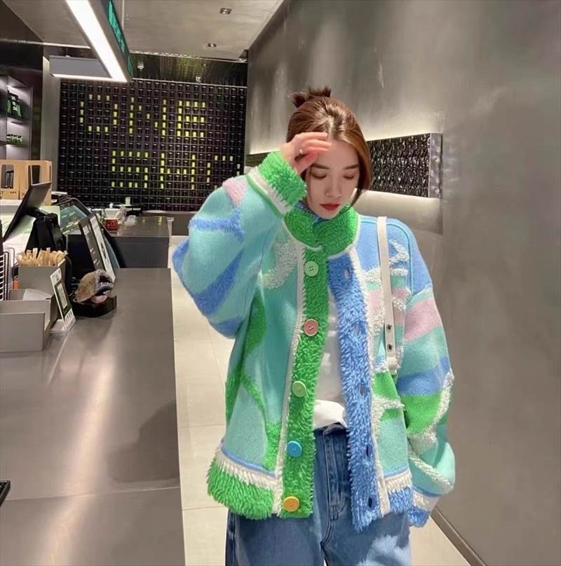ファッション韓国春セーター女性カラ...