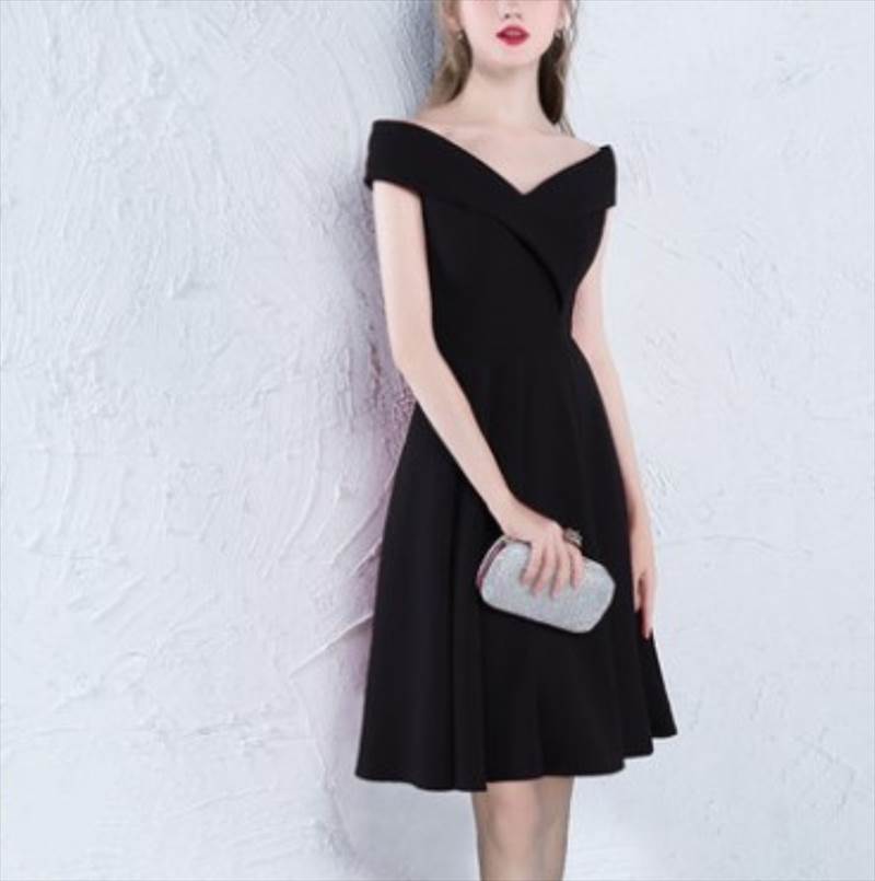ドレス パーティードレス パーティドレス 結婚式ドレス 結婚式のドレス 二次会ドレス 披露宴ドレス 膝丈ドレス 発表会ドレス ステージドレス Aラインドレス ワンピースドレス 膝丈 ひざ丈 膝下 袖なし オフショルダー オフショル 襟なし 韓国 オルチャン
