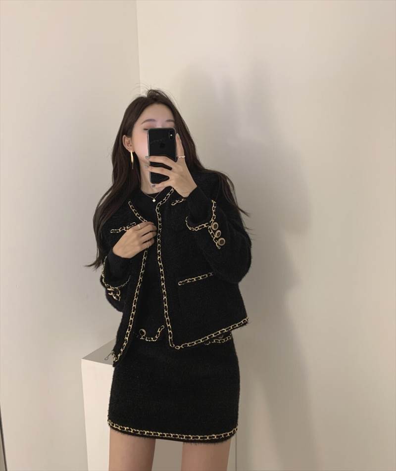 セットアップ スカート ミニスカート ジャケット ノーカラージャケット 袖あり 長袖 ノーカラー タイト かわいい 大人可愛い シンプル カジュアル シック おしゃれ クール モード系 セクシー おとな こなれ感 レトロ 抜け感 送料無料 個性的 セットアップ 無地 学生 通学